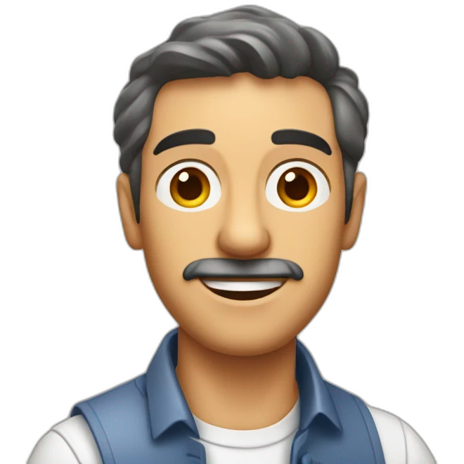hombre sin pelo en la cabeza cocinando paella emoji