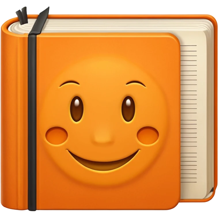 orange book 📙 smilely face on it emoji