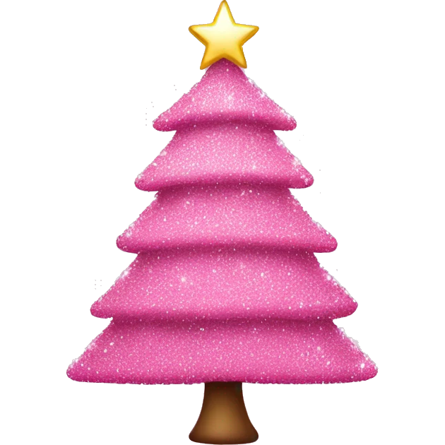 pink sparkly chirstmas tree emoji