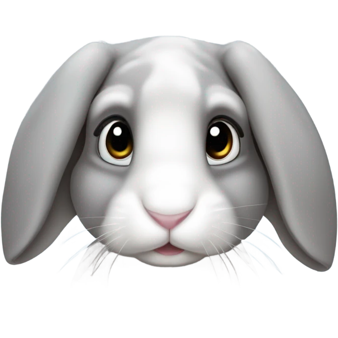 Grey lop ear rabbit emoji
