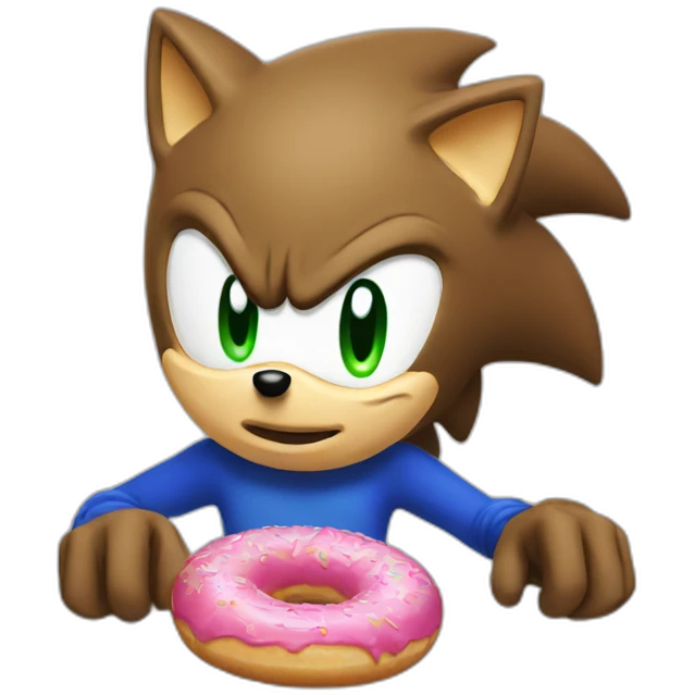 sonic making donuts emoji