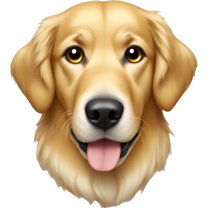golden retriever with black spots on nose emoji