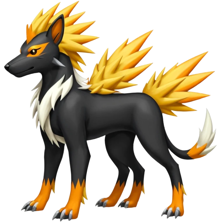 Manectric-Solgaleo-Electrike-Furfrou-Houndoom-Fakemon-fusion, full body emoji