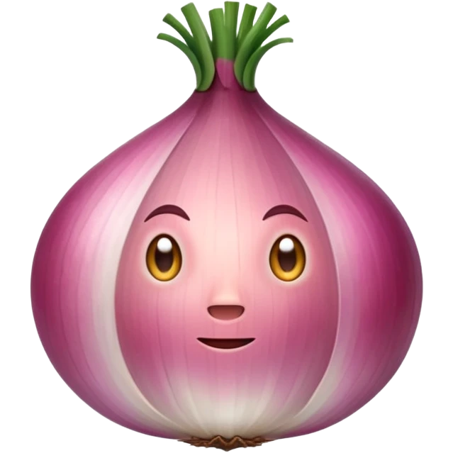 oignon fin ovale rose emoji