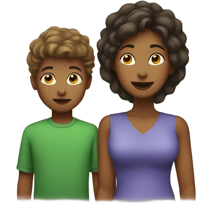 Mom and son emoji