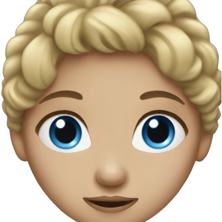 girl with dark blonde hair blue eyes emoji