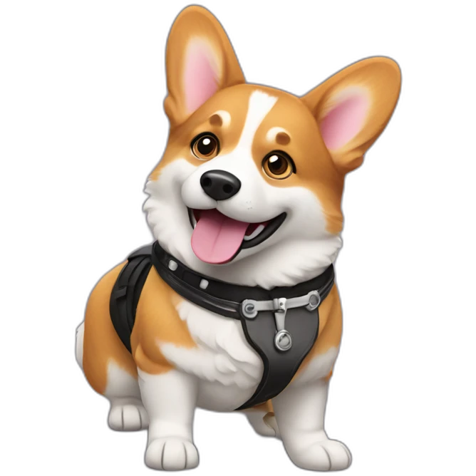 Corgi rockstar emoji