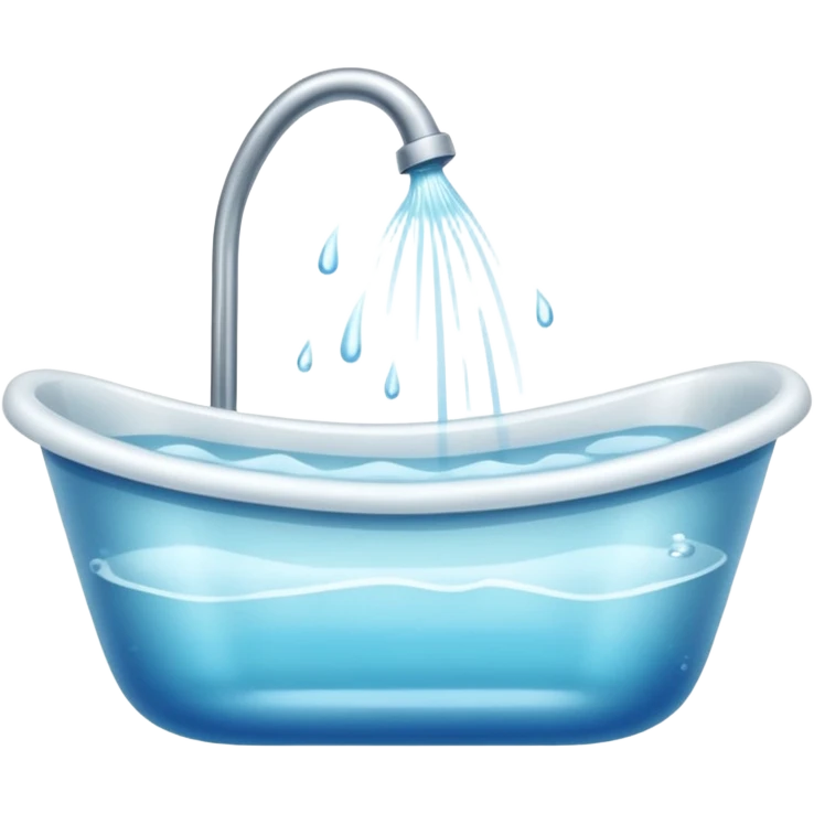 Bathtub full of water emoji
