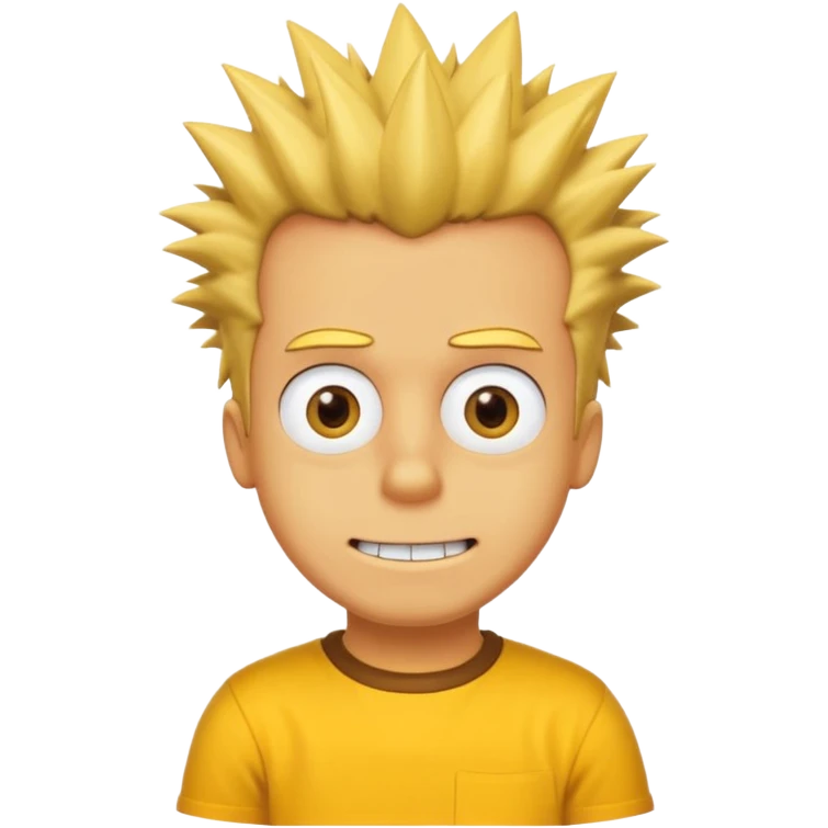 bart Simpson with yello shirt emoji