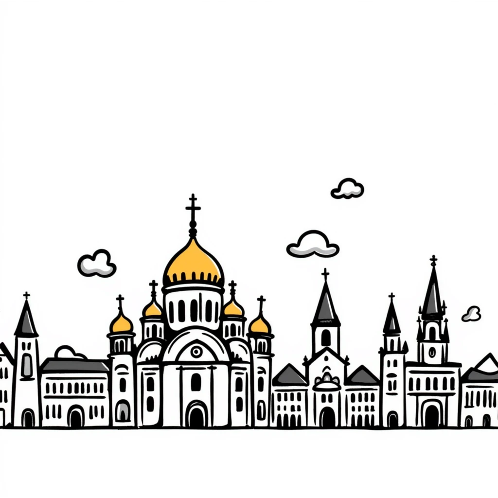 Kyiv skyline with Saint Sophia Cathedral emoji