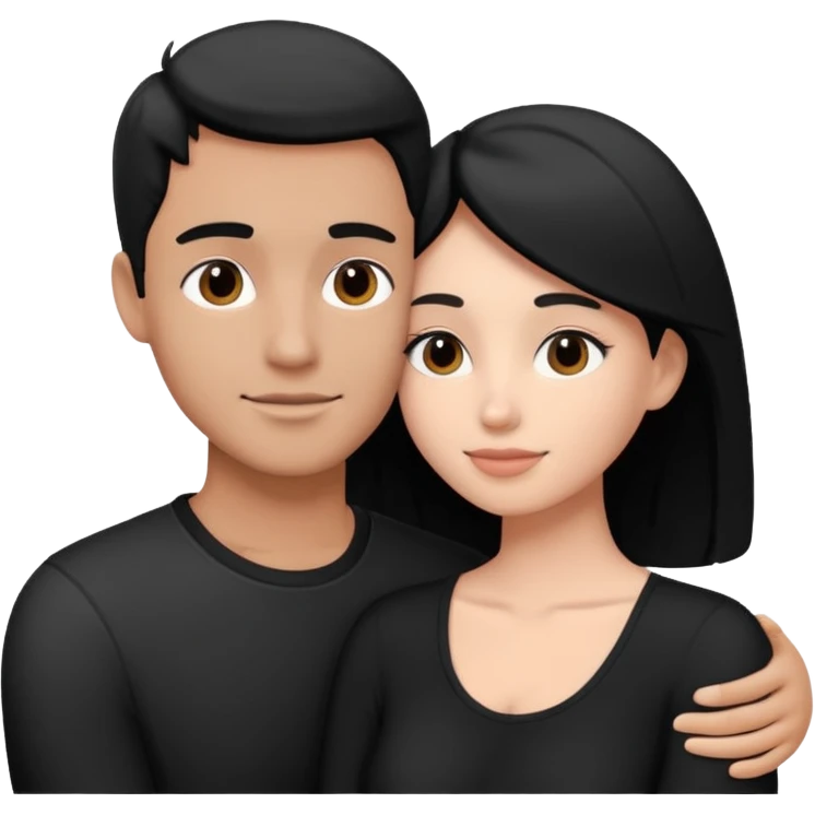 Black and white style filter couple emoji
