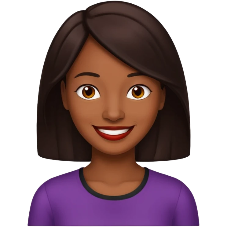 Rozonda Chilli Thomas with dark brown hair emoji