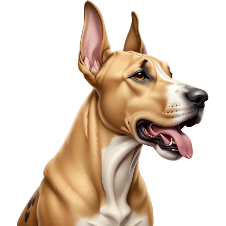 Cinematic Cute Yawning Fawn Great Dane Portrait Emoji, Head tilted slightly with a dramatic, wide-open yawn, revealing a smooth fawn coat with a refined texture, floppy ears slightly drooping, round amber eyes barely open in drowsy contentment, Simplified yet irresistibly adorable features, highly detailed, glowing with a soft, cozy glow, high shine, relaxed yet expressive, stylized with a touch of whimsy, bright and endearing, soft glowing outline, capturing the essence of a sleepy yet affectionate guardian, so drowsy it feels like it could stretch out of the screen and curl up for a nap! emoji