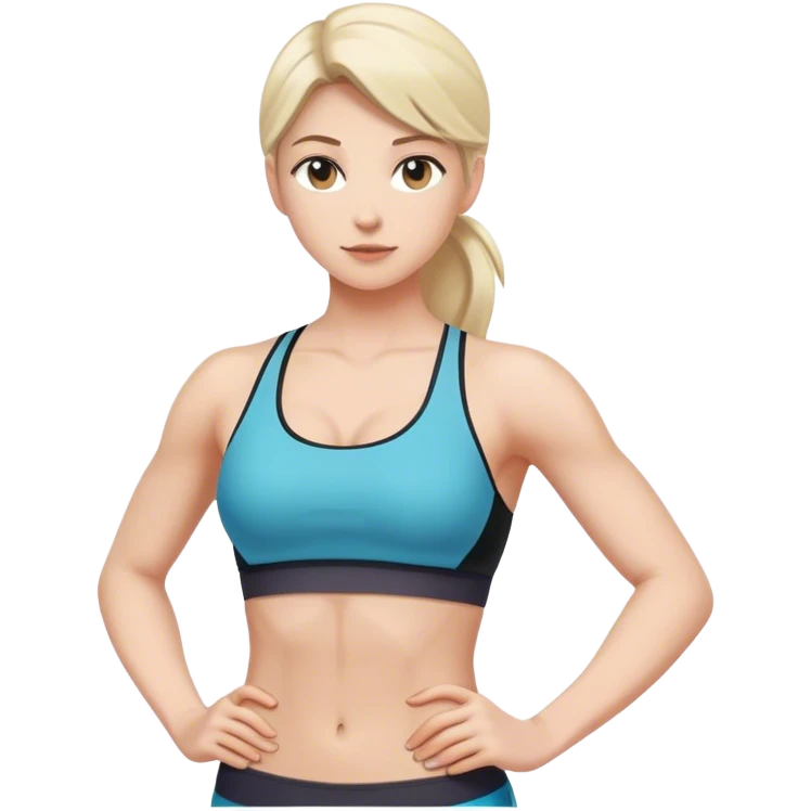 full upper body female back with sports bra emoji