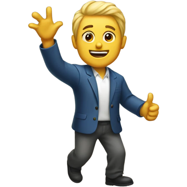 man celebrating emoji