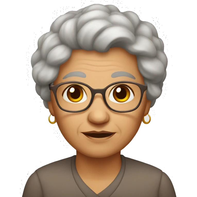 grandma with brown eyes  emoji