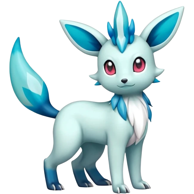 Colorful Shiny Exotic Amanda-Shaymin-Umbreon-Glaceon-Salandit-Aurorus-Sylveon-Fakémon-hybrid-creature (full body)  emoji