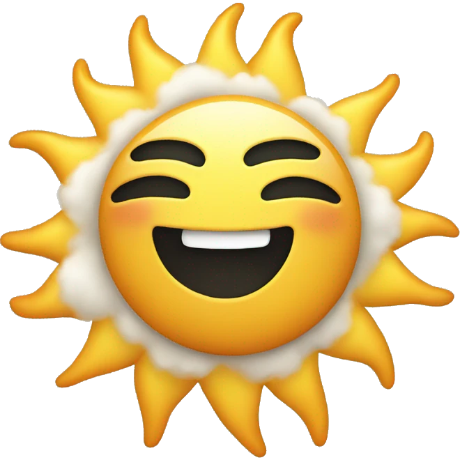 Sun with clouds  emoji
