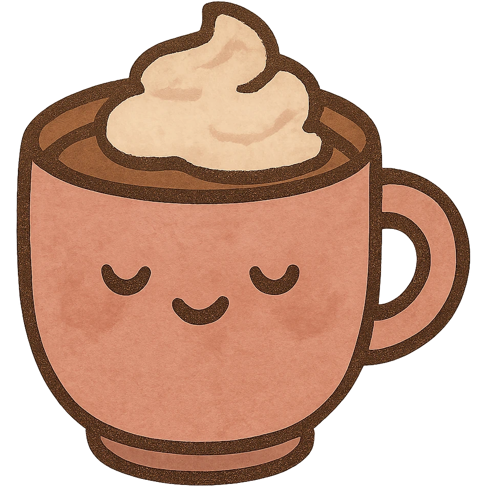 a pink mocha, cute and inviting emoji