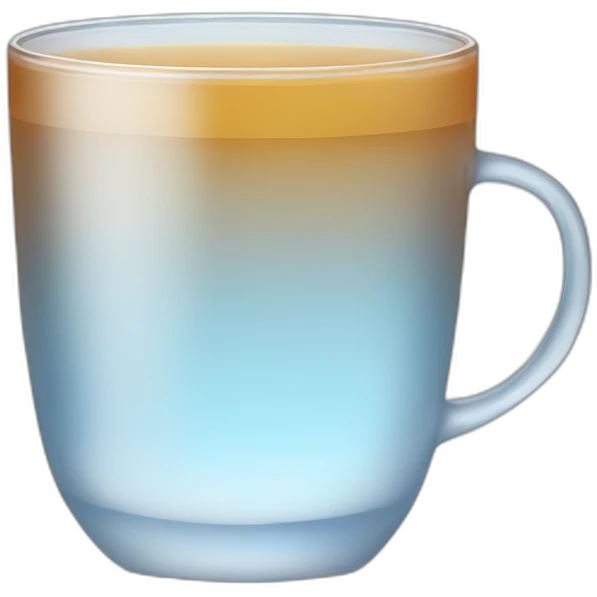 A cristal cup of tea emoji