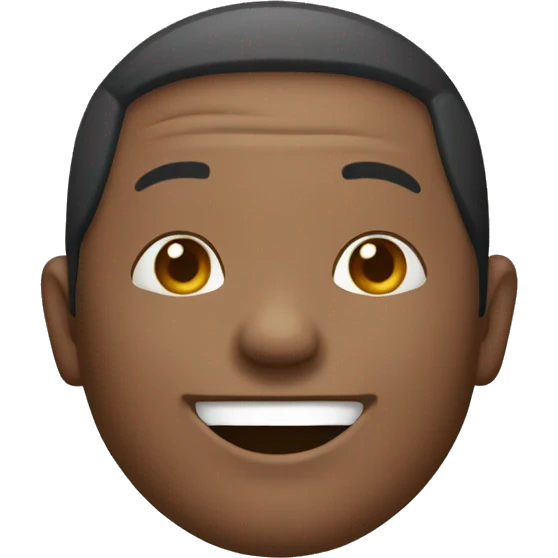 moyai man with happy face emoji