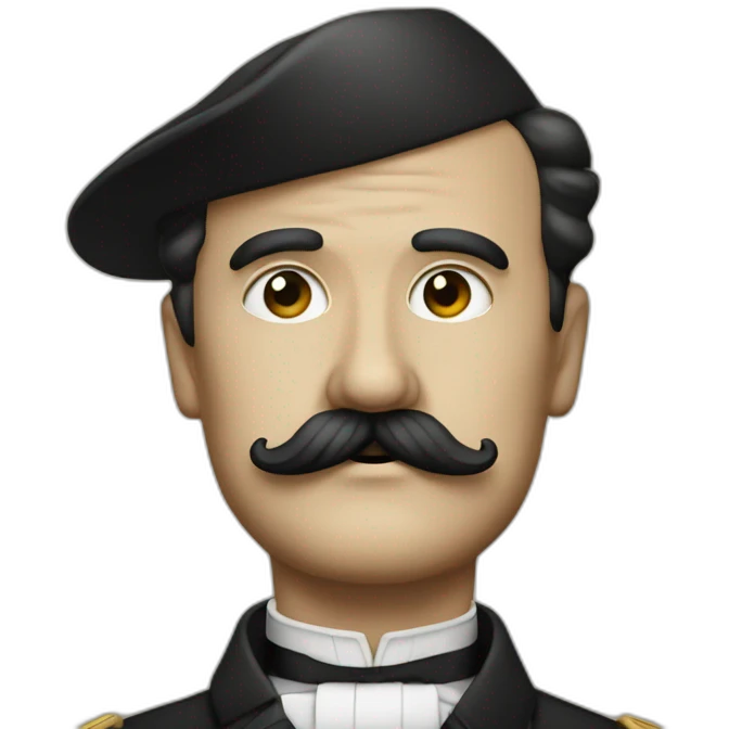 Dictator with Chaplin mustache emoji