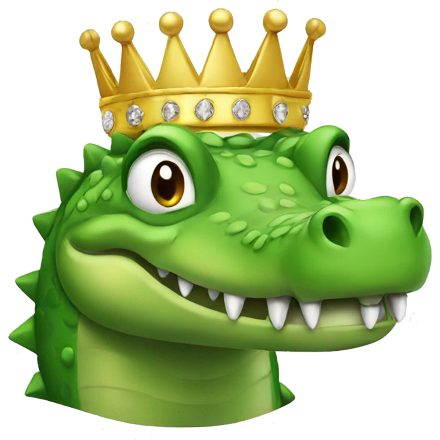 Crocodile with a tiara emoji