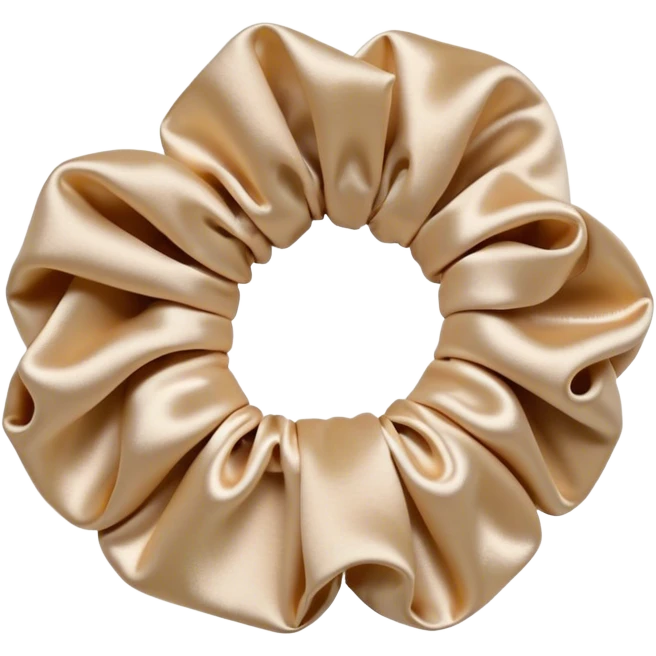 Beige satin scrunchie emoji