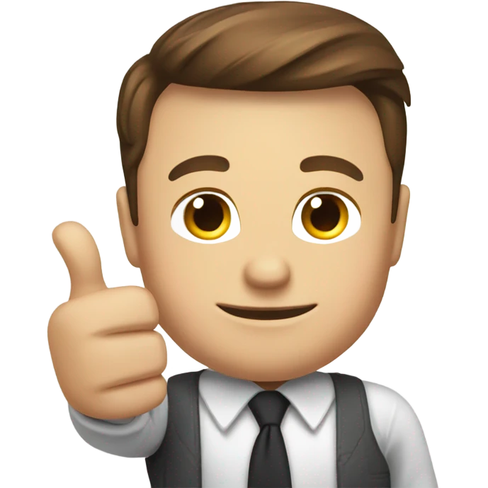 Elon musk with a thumb up emoji