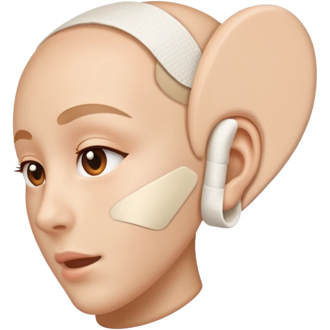 bandage plaster on ear emoji