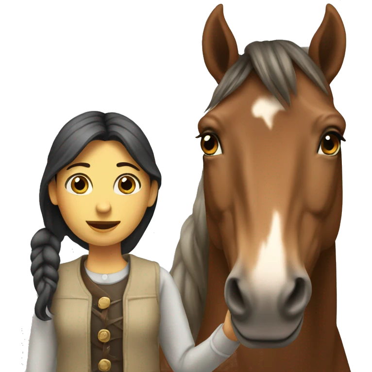 Horse and girl emoji