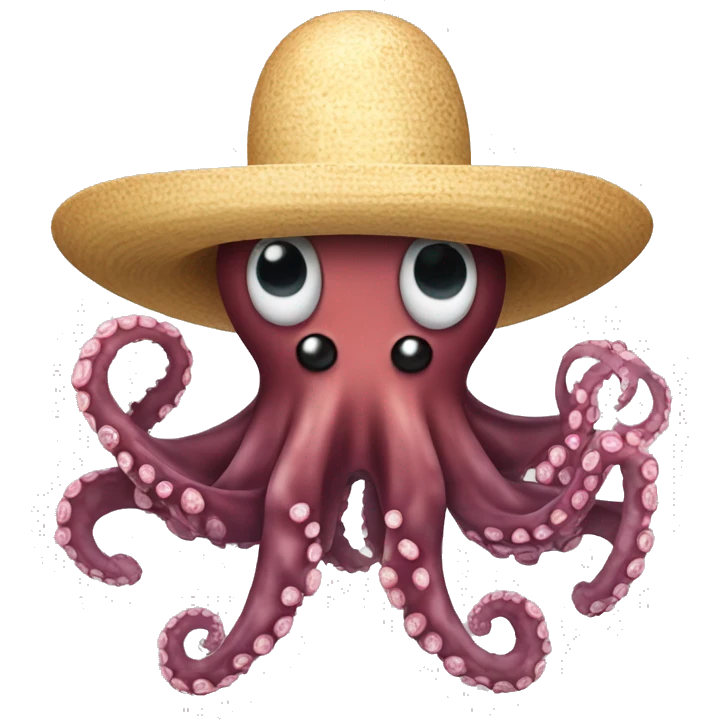 pulpo con sombrero emoji