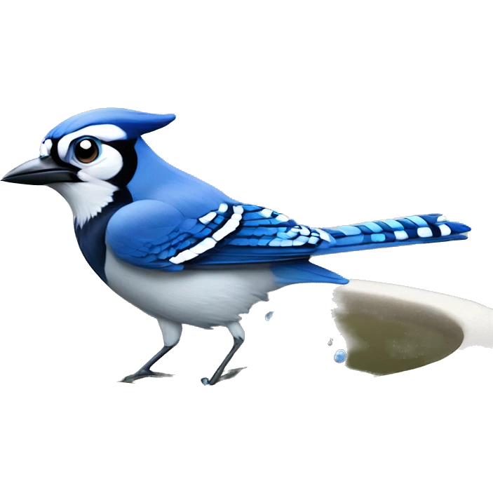 bluejay in bird bath emoji