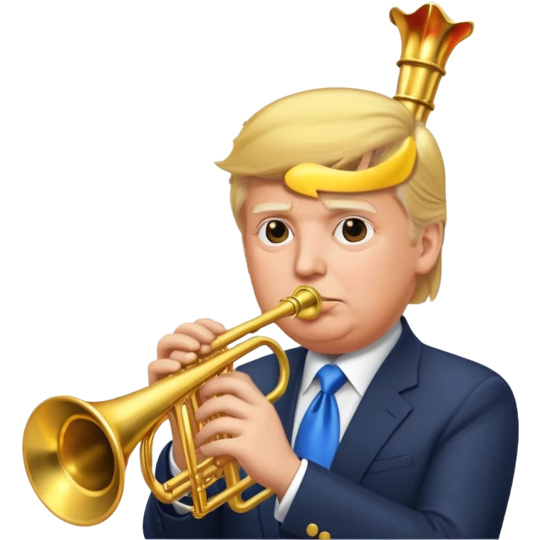 Trump with trumpet  emoji
