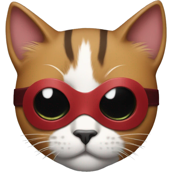 cat with deadpool mask emoji