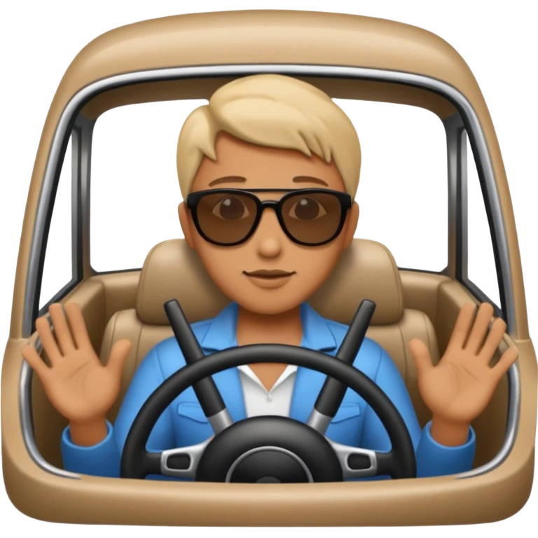 driving begind the wheel emoji