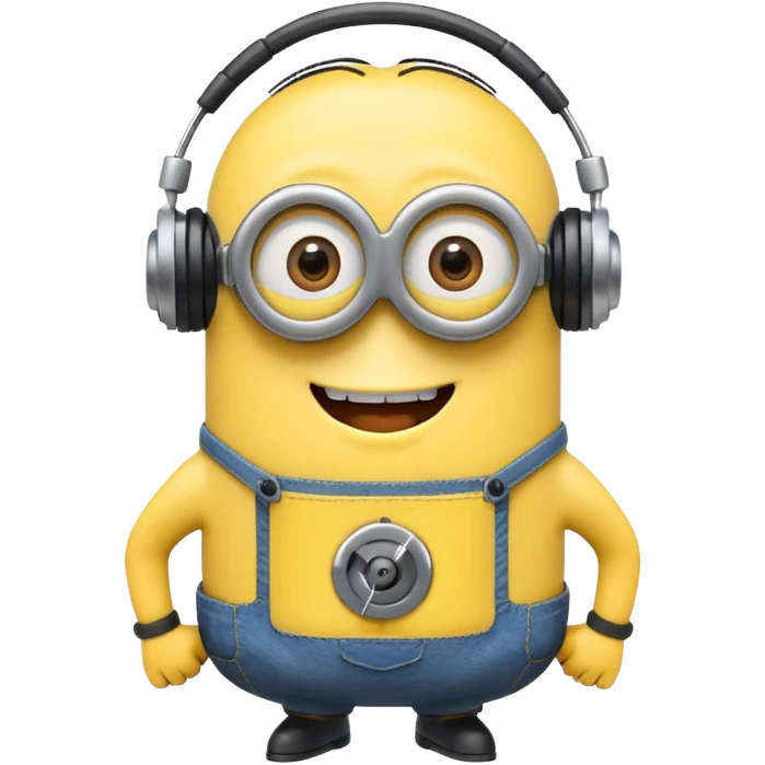 minion listening to music emoji emoji