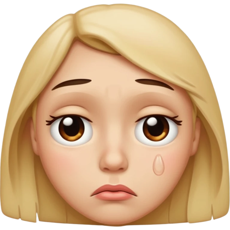 sad face with a pouty bottom lip emoji