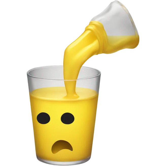someone drinkinh yellow liquid emoji