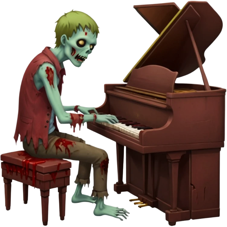 zombie playing piano emoji
