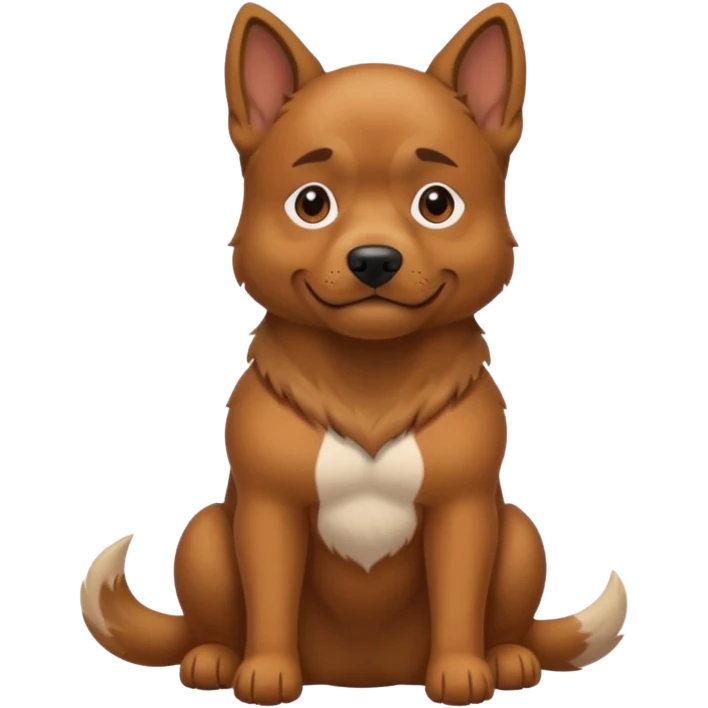 dog with muscle emoji