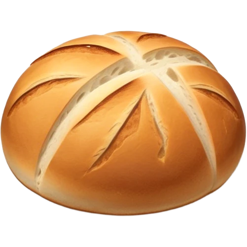 sourdough boule scored with an X emoji