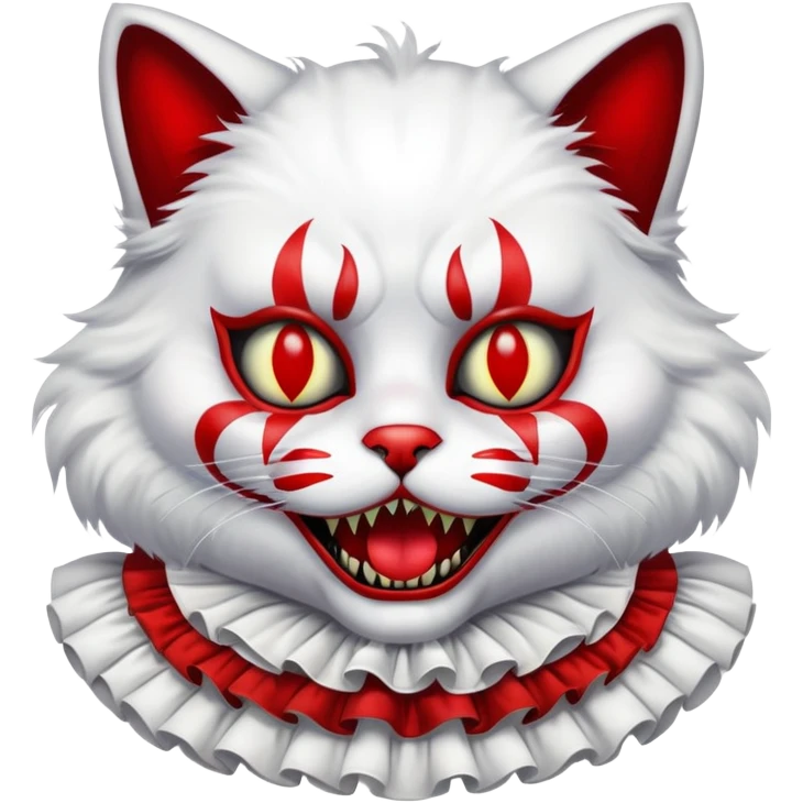 Cat as horror clown emoji