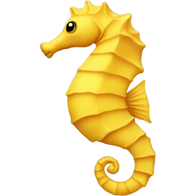 A yellow seahorse emoji