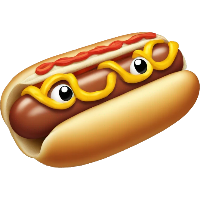 Hotdog with a mustache  emoji
