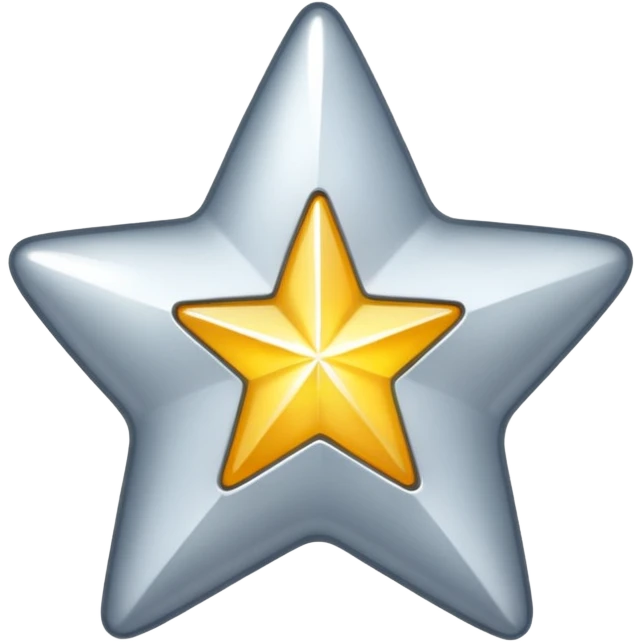 A SILVER STAR SPARKLE emoji