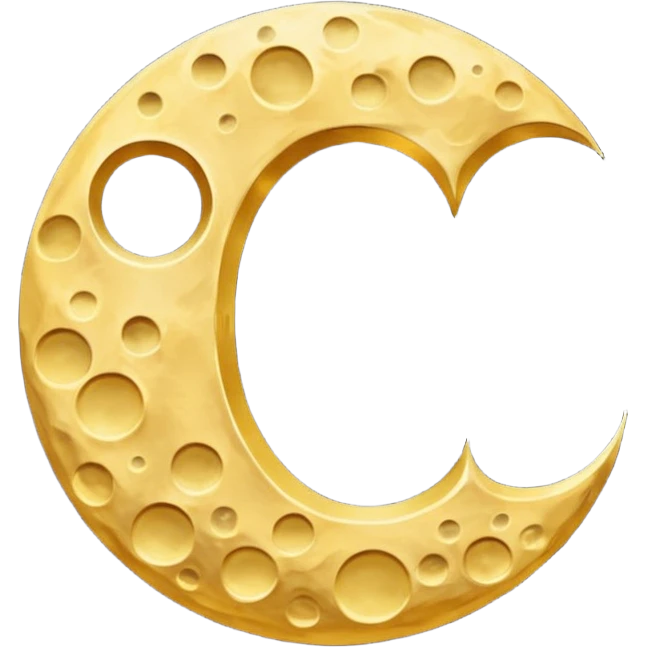Create a emoji hidden S in moon surface moon colour golden and not face moon and s hidden but view  emoji