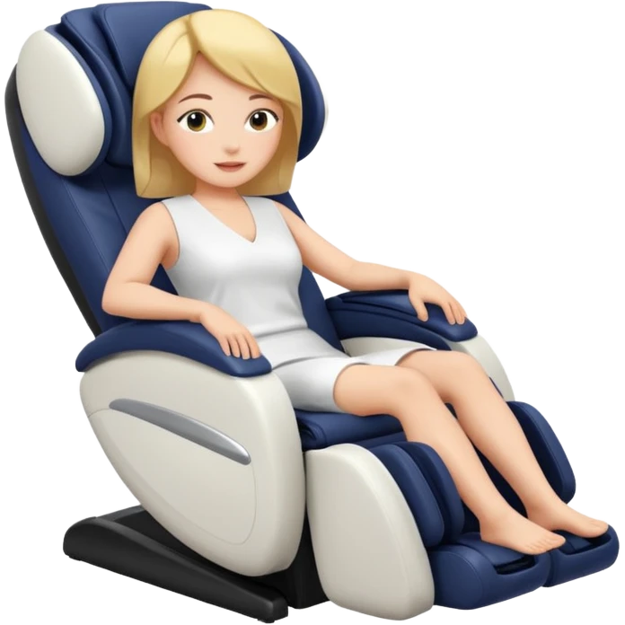 woman in a massage chair emoji