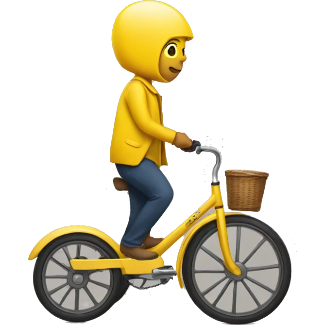 yellow Alinker walking tricycle emoji