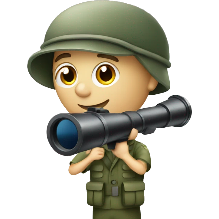 military Person with telescope emoji